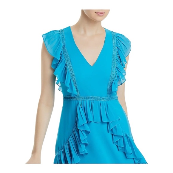 BCBGMAXAZRIA  Pleated Ruffled Mini Dress - Picture 2 of 2
